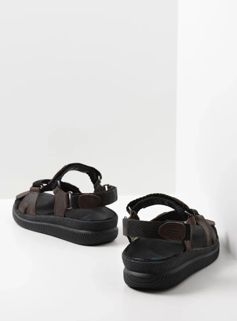 DAMES Wolky Sandalen<Action Lady - bruin gevet leer