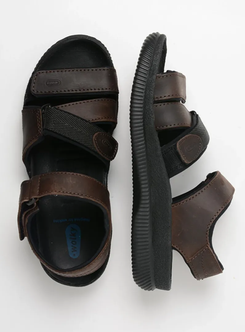 Heren Wolky Sandalen Voor Heren<Active Men - bruin gevet leer