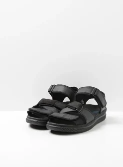 Heren Wolky Sandalen Voor Heren<Active Men - zwart gevet leer