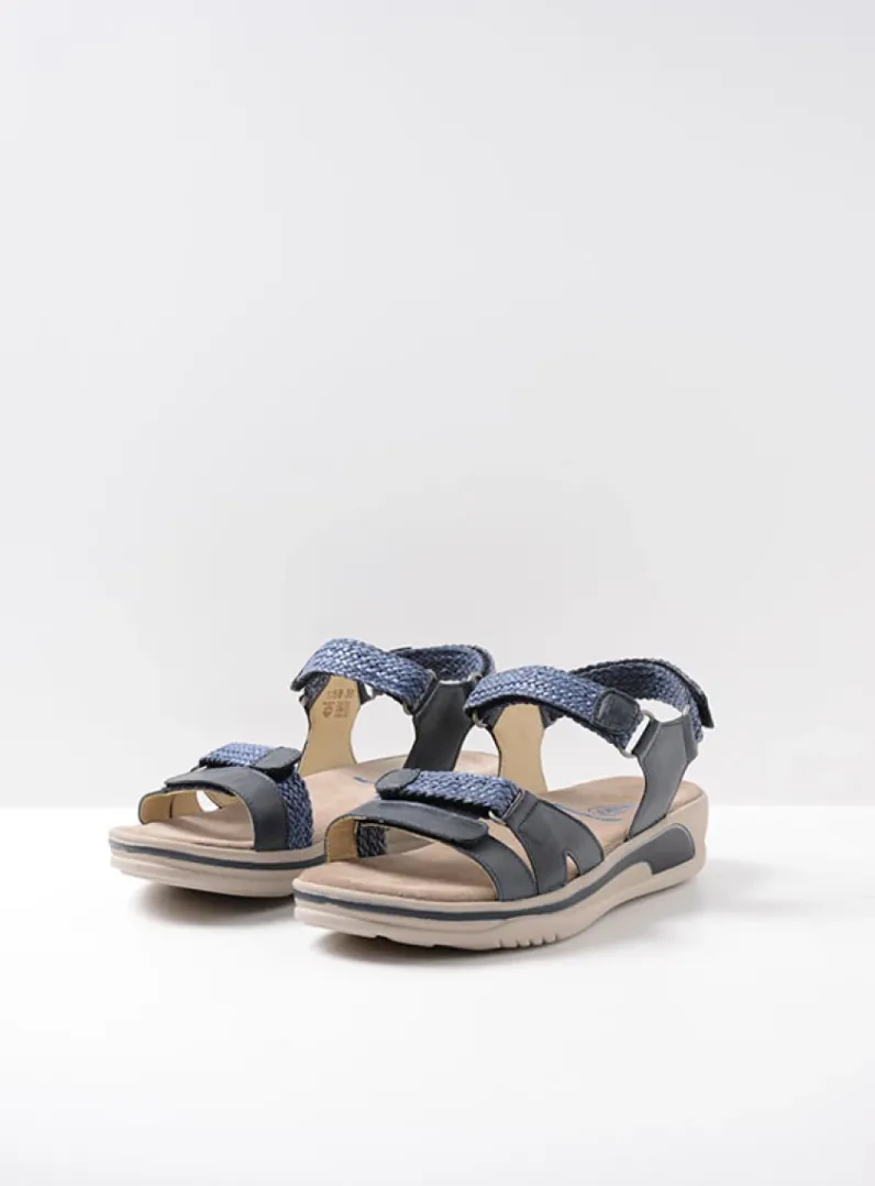 DAMES Wolky Sandalen<Acula - blauw leer