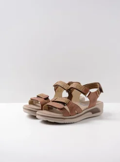 DAMES Wolky Sandalen<Acula - cognac leer