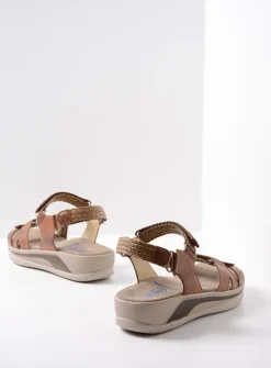 DAMES Wolky Sandalen<Acula - cognac leer