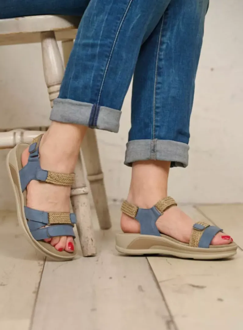 DAMES Wolky Sandalen<Acula - jeans nubuck
