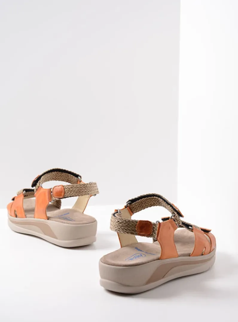 DAMES Wolky Sandalen<Acula - oranje leer