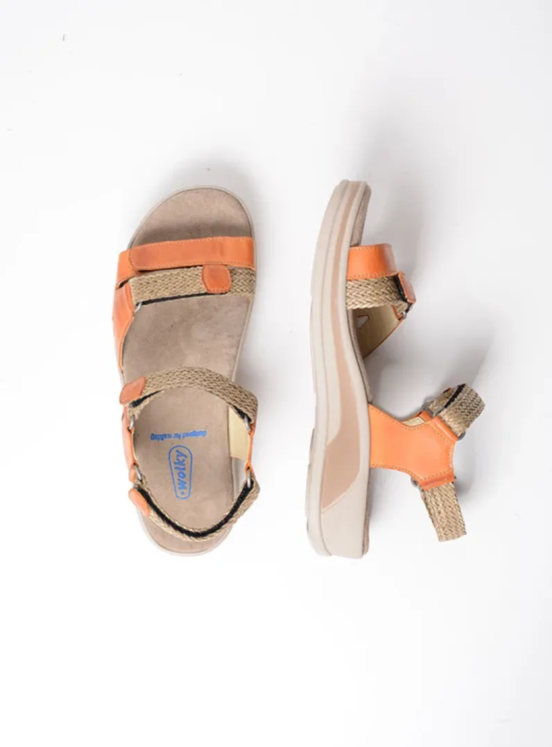 DAMES Wolky Sandalen<Acula - oranje leer