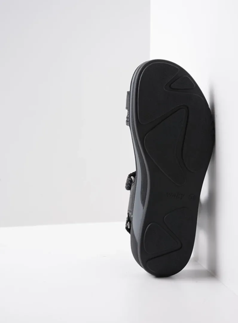 DAMES Wolky Sandalen<Acula - zwart leer