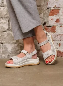 DAMES Wolky Sandalen<Adura - beige bloemen leer