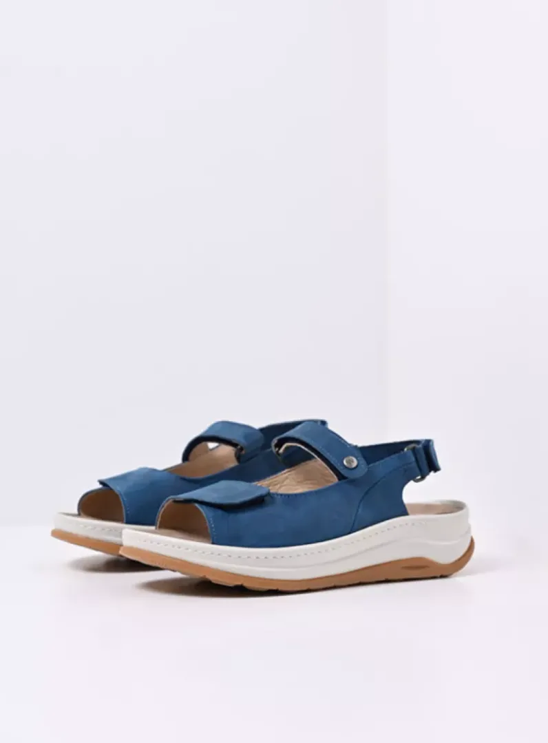 DAMES Wolky Sandalen<Adura - blauw effectleer