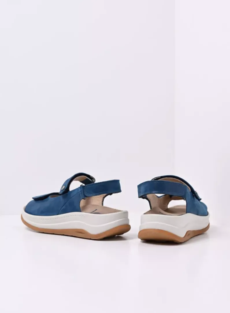 DAMES Wolky Sandalen<Adura - blauw effectleer