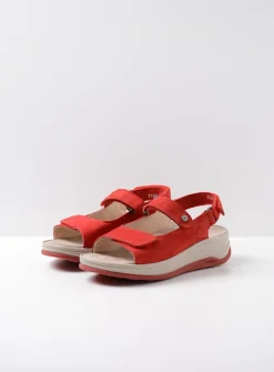 DAMES Wolky Sandalen<Adura - rood nubuck