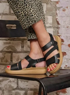 DAMES Wolky Sandalen<Amara - zwart biocare
