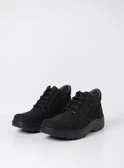 DAMES Wolky Wandelschoenen|Hoge Veterschoenen<Annemarie XW - zwart nubuck