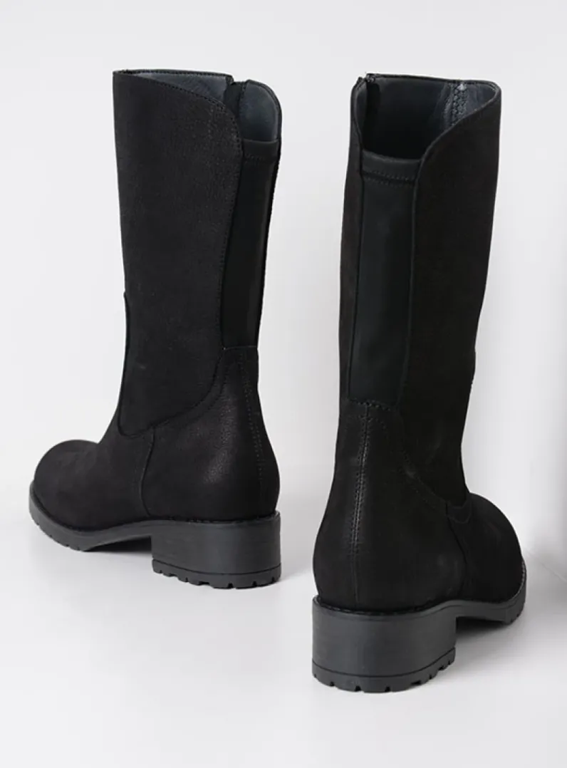 DAMES Wolky Halfhoge Laarzen|Herfst/Winter<Ansina F2F - zwart nubuck