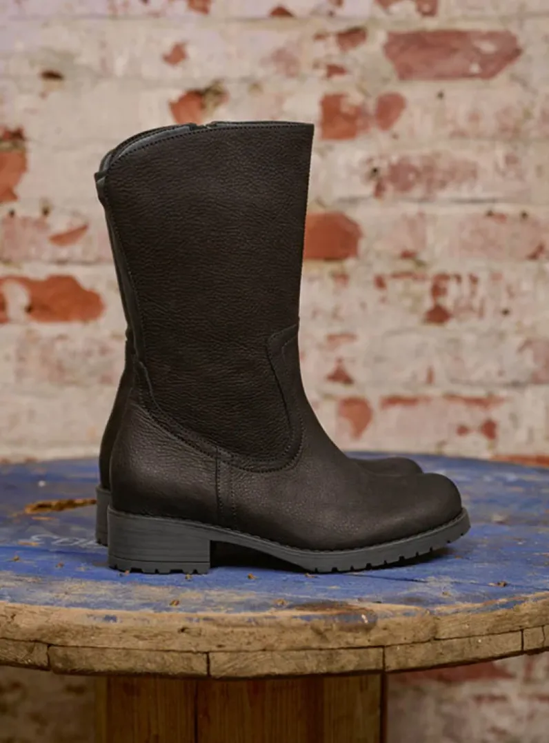 DAMES Wolky Halfhoge Laarzen|Herfst/Winter<Ansina F2F - zwart nubuck