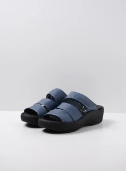 DAMES Wolky Slippers<Aporia - jeans leer
