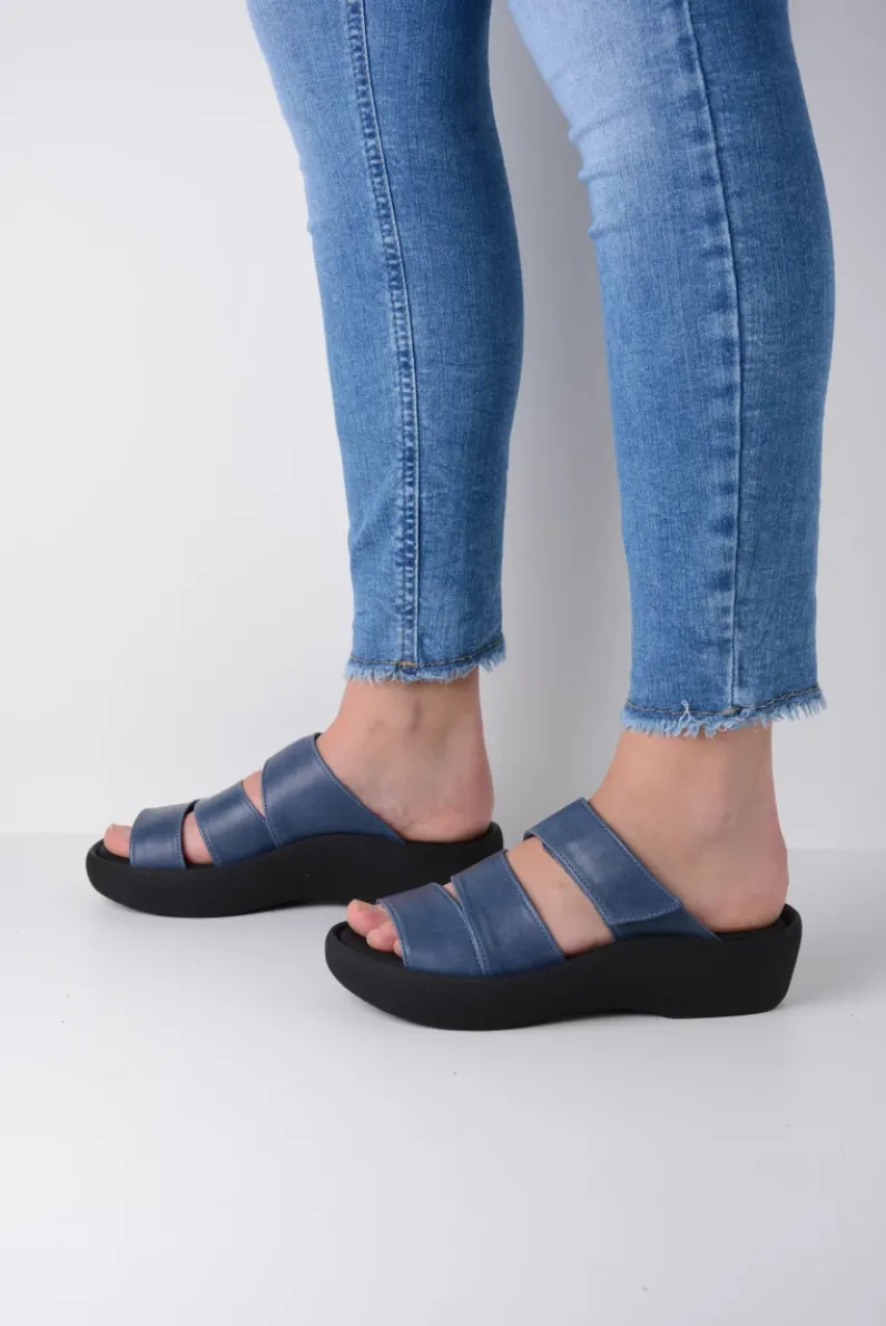 DAMES Wolky Slippers<Aporia - jeans leer
