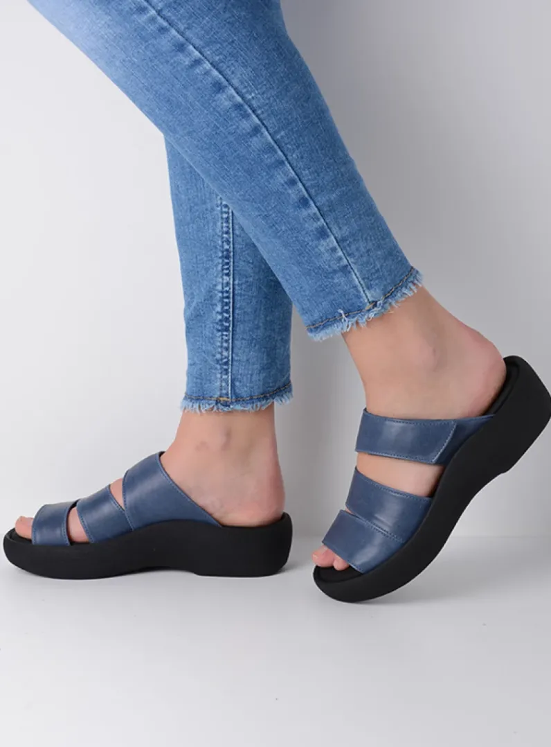 DAMES Wolky Slippers<Aporia - jeans leer