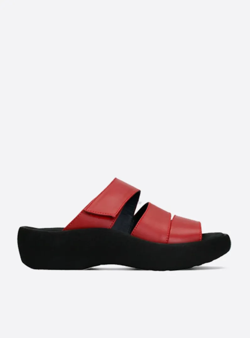 DAMES Wolky Slippers<Aporia - rood leer