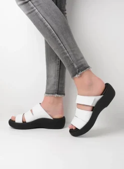 DAMES Wolky Slippers<Aporia - wit leer