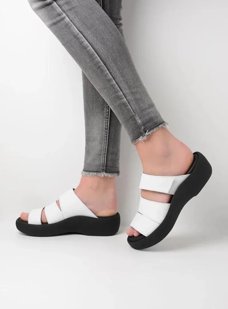 DAMES Wolky Slippers<Aporia - wit leer