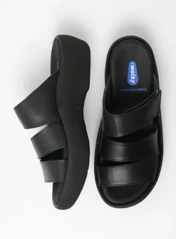 DAMES Wolky Slippers<Aporia - zwart leer