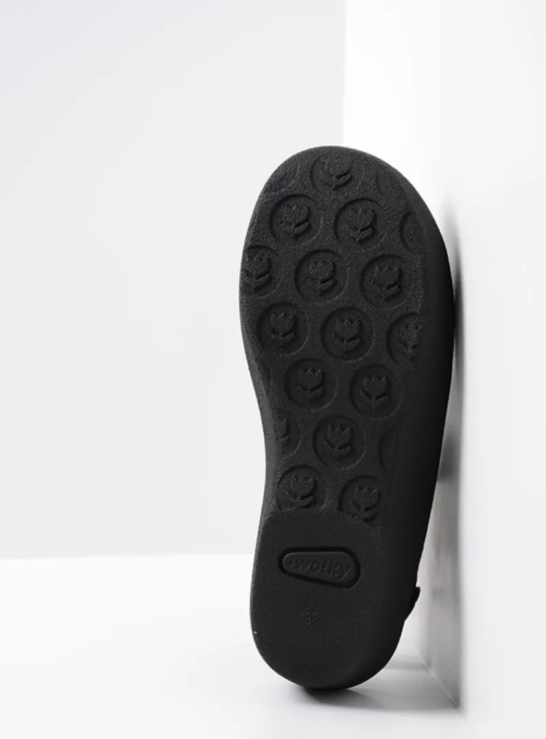 DAMES Wolky Slippers<Aporia - zwart/blauw suede