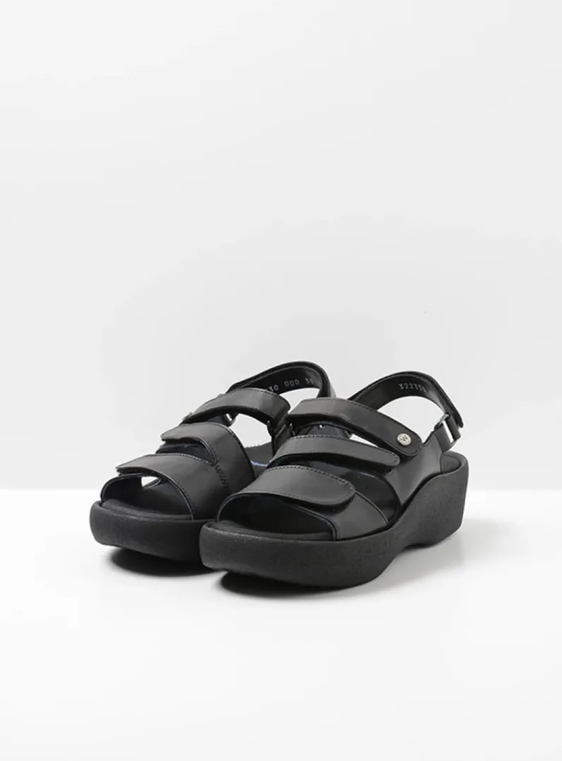 DAMES Wolky Sandalen<Avalon - zwart leer