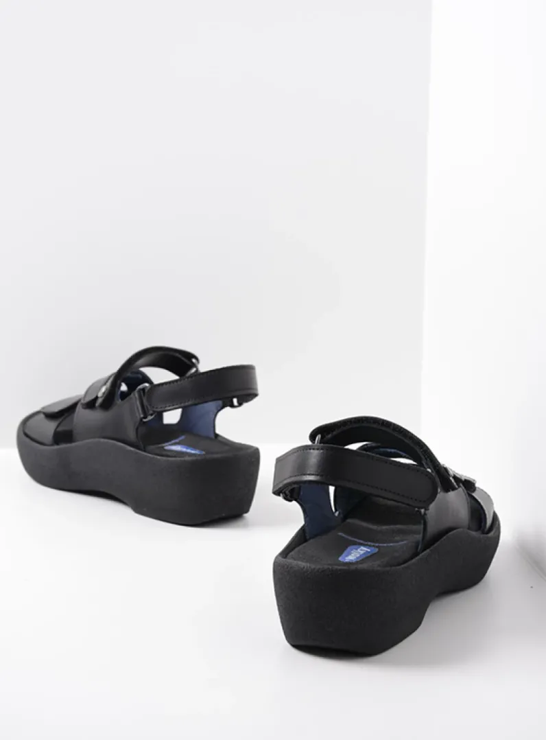 DAMES Wolky Sandalen<Avalon - zwart leer