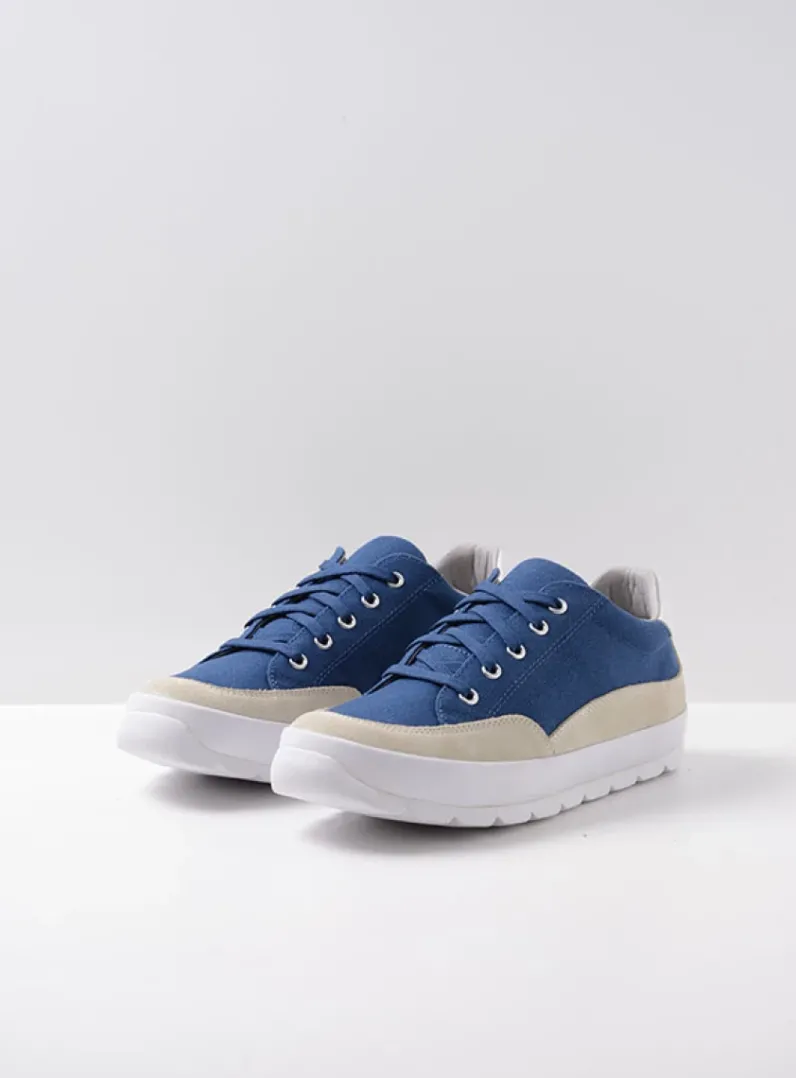 DAMES Wolky Lage Veterschoenen|Sneakers<Babati - blauw canvas/suede