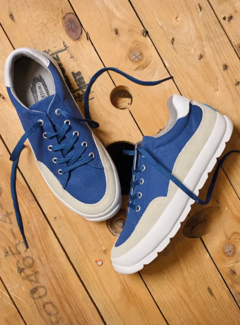 DAMES Wolky Lage Veterschoenen|Sneakers<Babati - blauw canvas/suede