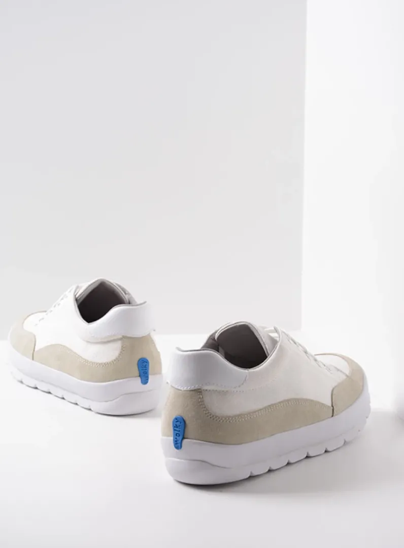 DAMES Wolky Lage Veterschoenen|Sneakers<Babati - ijswit canvas/suede