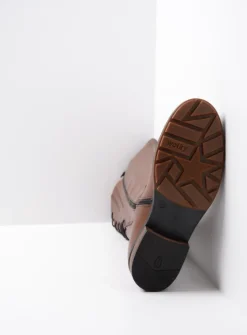 DAMES Wolky Veterlaarzen|Lange Laarzen<Belmore - cognac leer