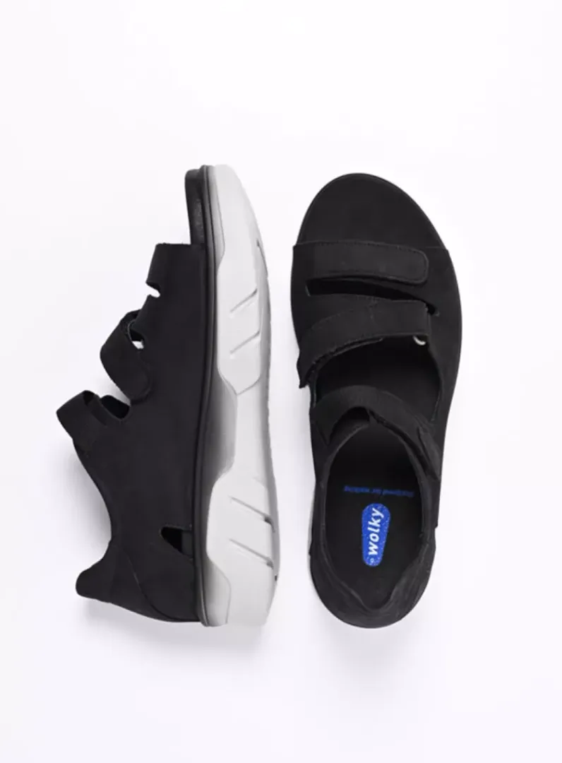 DAMES Wolky Sandalen<Blaze - zwart nubuck