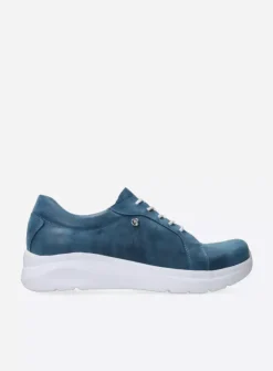 DAMES Wolky Lage Veterschoenen|Sneakers<Blitz - blauw effectleer