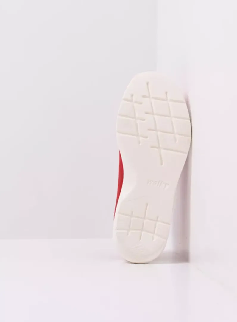 DAMES Wolky Lage Veterschoenen|Sneakers<Blitz - rood effectleer