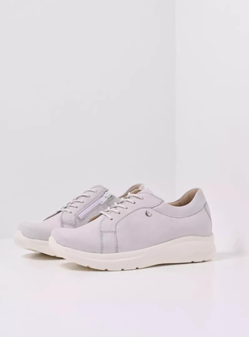 DAMES Wolky Lage Veterschoenen|Sneakers<Blitz - wit effectleer
