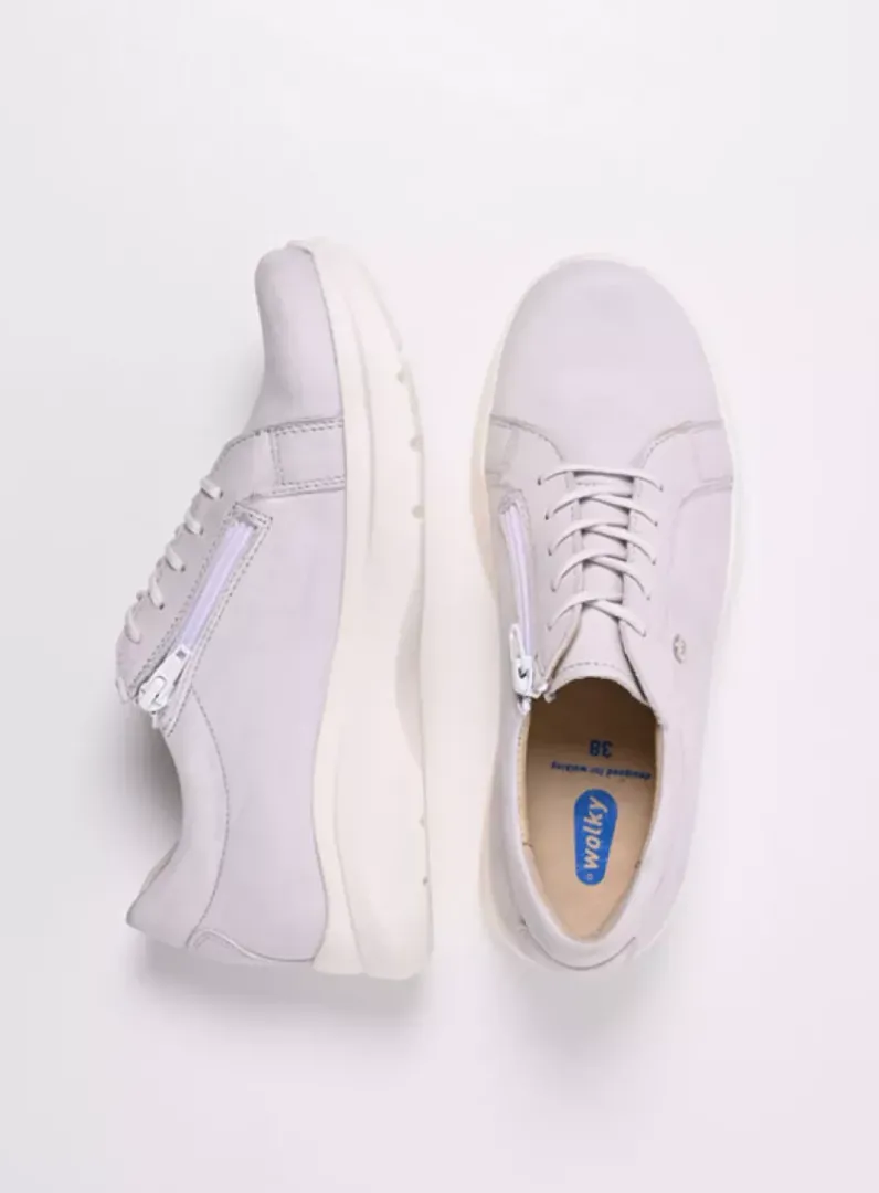 DAMES Wolky Lage Veterschoenen|Sneakers<Blitz - wit effectleer