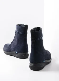 DAMES Wolky Hoge Veterschoenen|Veterlaarzen<Bluff HV - blauw suede