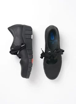 DAMES Wolky Lage Veterschoenen|Herfst/Winter<Boston - zwart nubuck