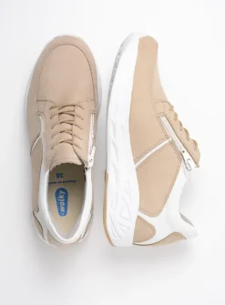 DAMES Wolky Lage Veterschoenen|Wandelschoenen<Bounce - beige-wit nubuck