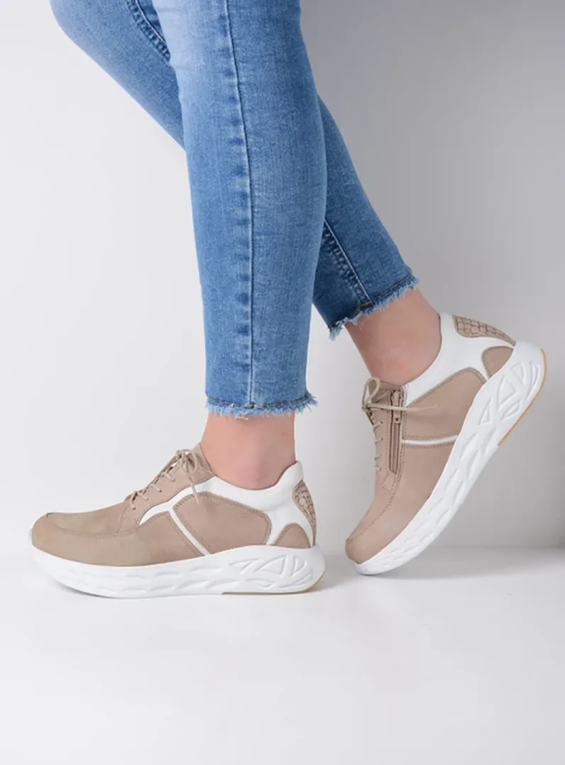 DAMES Wolky Lage Veterschoenen|Wandelschoenen<Bounce - safari nubuck