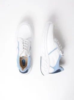 DAMES Wolky Lage Veterschoenen|Wandelschoenen<Bounce - wit/blauw leer