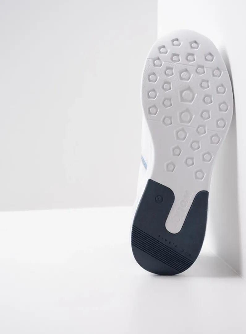 DAMES Wolky Lage Veterschoenen|Wandelschoenen<Bounce - wit/blauw leer