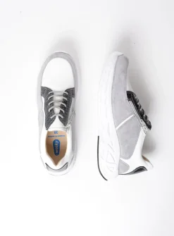 DAMES Wolky Lage Veterschoenen|Wandelschoenen<Bounce - wit/grijs combi leer