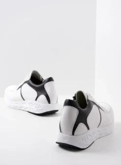 DAMES Wolky Lage Veterschoenen|Wandelschoenen<Bounce - wit/zwart leer