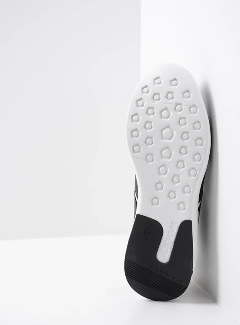 DAMES Wolky Lage Veterschoenen|Wandelschoenen<Bounce - zwart/wit leer