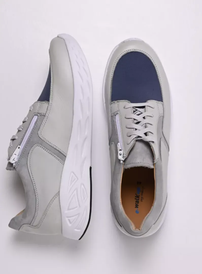 Heren Wolky Veterschoenen Heren|Sneakers Heren<Bounce Men S2F - gebroken wit/jeans combi stretch leer