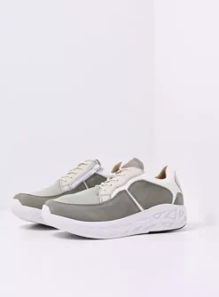 DAMES Wolky Wandelschoenen|Sneakers<Bounce S2F - grijsgroen stretchleer