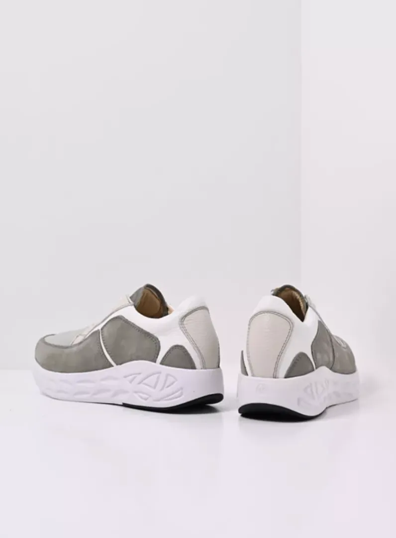 DAMES Wolky Wandelschoenen|Sneakers<Bounce S2F - grijsgroen stretchleer