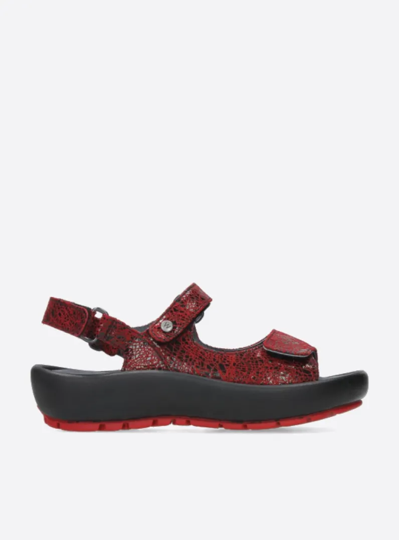 DAMES Wolky Sandalen<Brasilia - rood leer